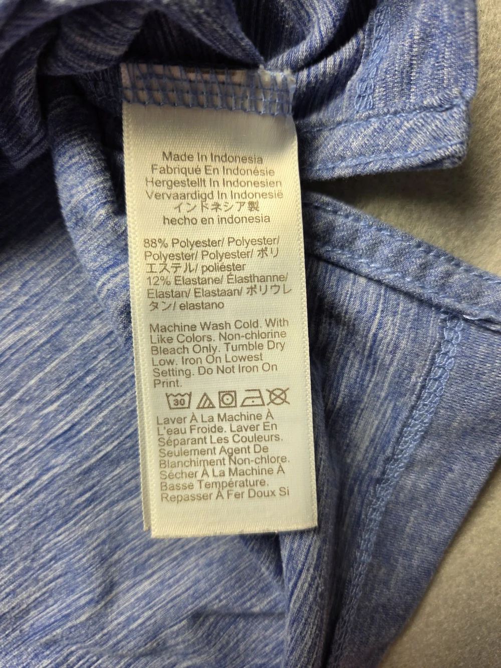 J.Crew Performance Polo Men's L Light Blue Heather Short Sleeve